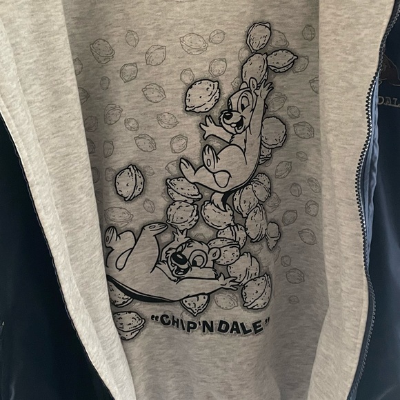 Vintage Disney Chip ‘N Dale Navy Blue Windbreaker - Picture 3 of 6